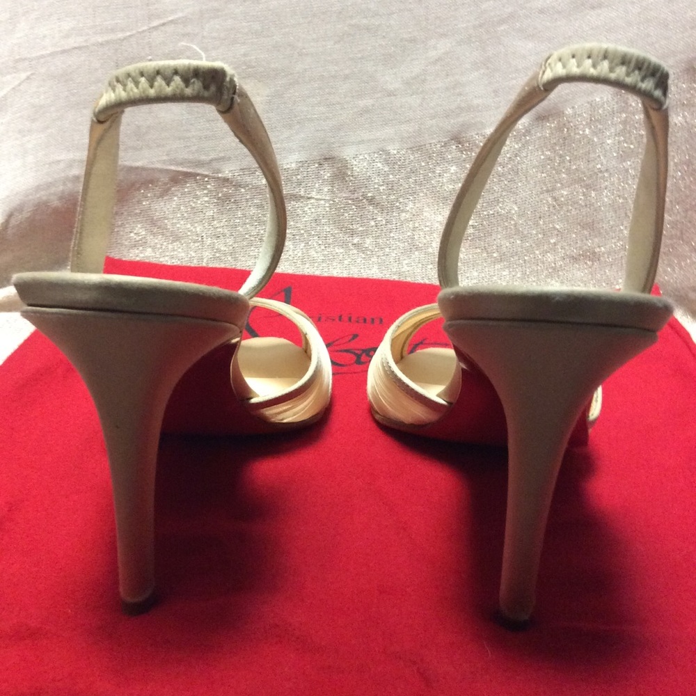 Christian Louboutin Mauresmo Chiffon Slingbacks - Picture 4 of 8